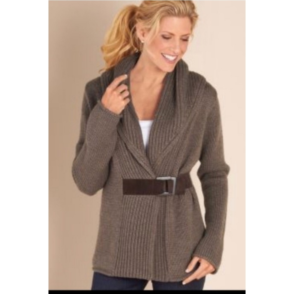 Soft Surroundings Country Weekend belted sweater